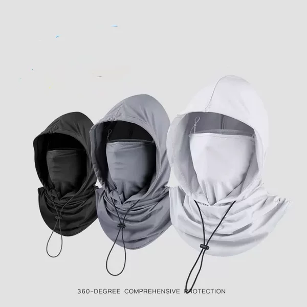 Summer Hat Men's and Women's Sunshade Hat Anti-ultraviolet Ice-sensitive Headgear Sun Protection Mask Riding Scarf Face Protection Artifact