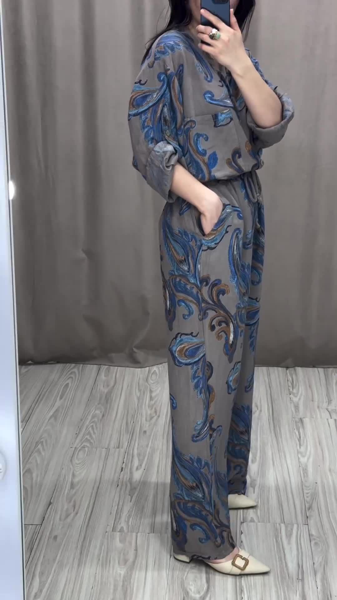 Women's Pant Set Forest Style Leisure Suit Comfortable Two Piece_voghion.com