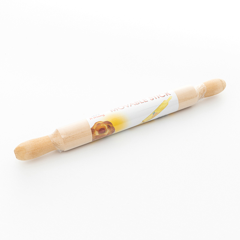 Rodillo de madera de tamaño mediano para uso doméstico en la cocina, un pequeño utensilio para hacer masa y panqueques caseros.