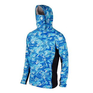 Foreign Trade Fishing Clothing Fly Fishing Luya Hoodie Summer Men's Long-sleeved Sun-protective Clothing with Hood and Mask Support Labeling