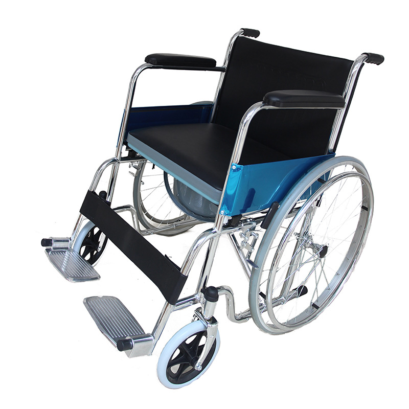 Silla de ruedas de aleación de aluminio plegable portátil del fabricante Silla de ruedas de acero al carbono manual para personas discapacitadas Silla de ruedas para personas mayores
