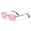 Retro square marine sunglasses handmade, suitable for import, European style