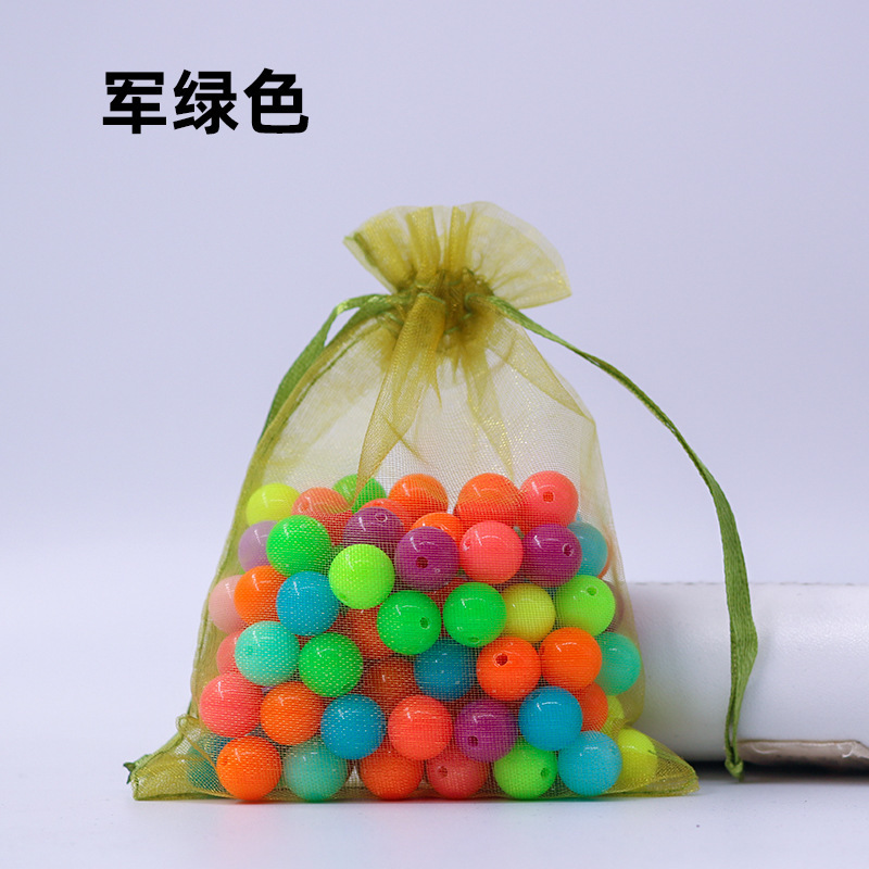 透明白色巾着袋糸袋通気性ジュエリーギフト収納包装袋化粧品包装網糸袋卸売り|undefined