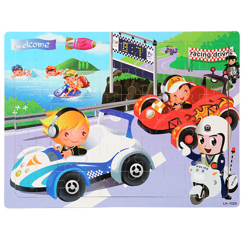 Wooden 60-Piece Jigsaw Puzzle for Children: Animal Cartoon Fairy Tale Story Flat Puzzle Baby Early Education Educational Building Blocks Toy
