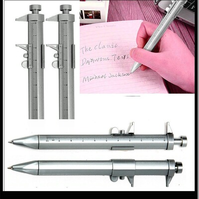 卡位pen測繪直尺架構尺型100格mm毫米噴漆銀色共用刻度尺子圓珠筆