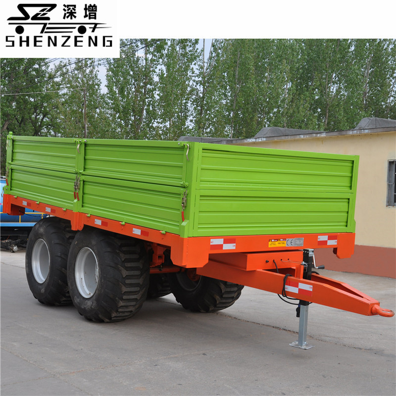 10吨农用拖车 欧式农用自卸拖车 拖拉机牵引车 工具车青贮拖车