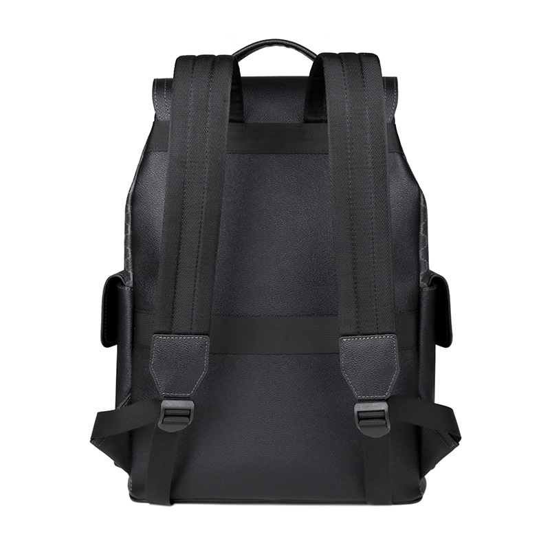 Mochila de moda de gran capacidad casual de negocios de alta gama para hombres, mochila para computadora de 16 pulgadas para hombres, bolsa de viaje de PVC