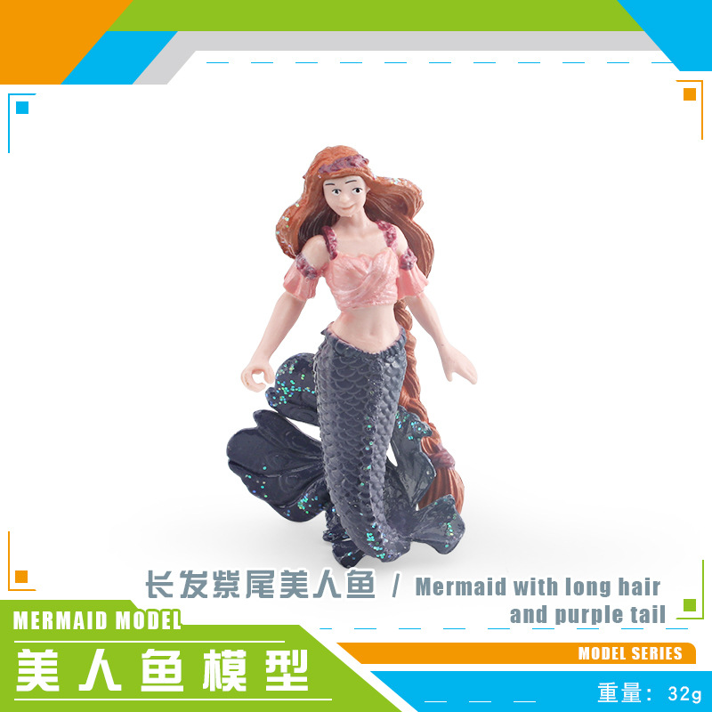 Amazon simulación mito leyenda muñeca modelo cognitivo de los niños sirena océano escena estática adornos
