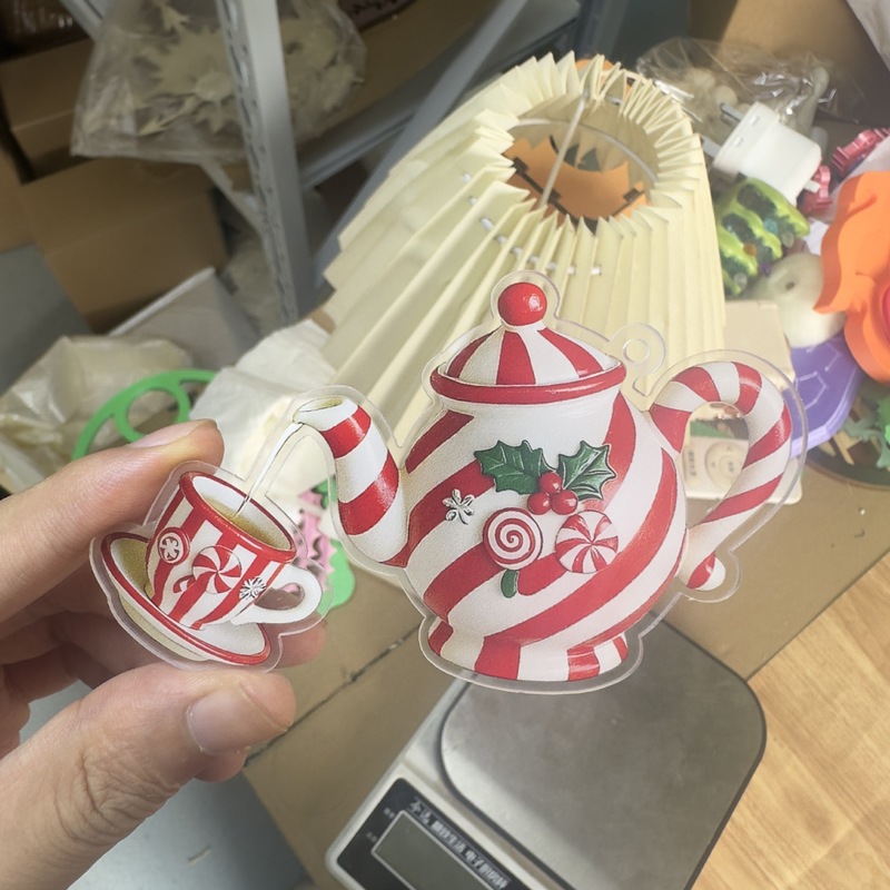 Christmas Teapot Ornament跨境茶壶圣诞节装饰品圣诞树装饰挂饰|undefined