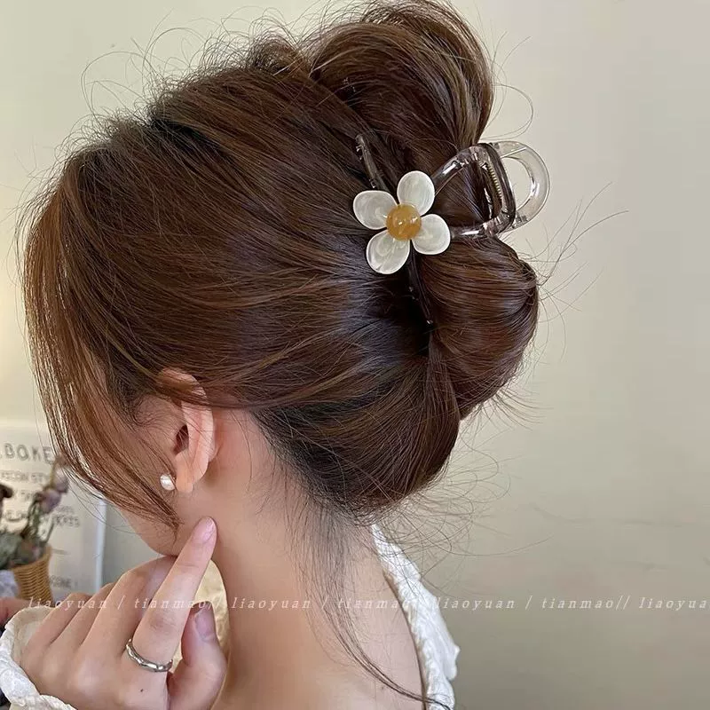Аcrylic hairgrip, crab pin, brand high quality shark, flowered, simple and elegant design