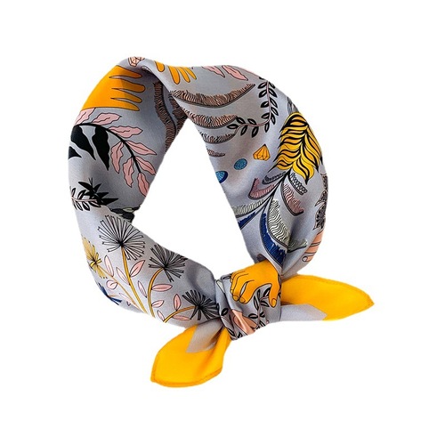  new floral pattern mulberry silk scarf cross-border fashion professional clavicle scarf crisis scarf