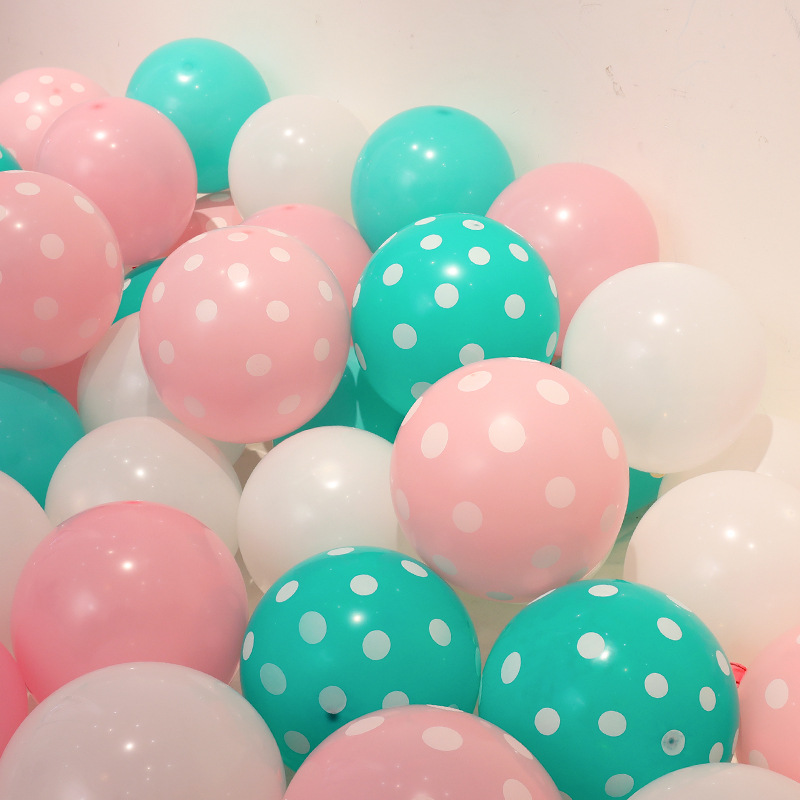 Set de globos de lunares coloridos para decoración cumpleaños_voghion.com