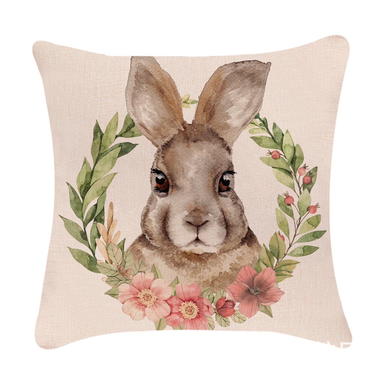 Easter Simple Style Rabbit Letter Linen Pillow Cases Couch & Sofa Decor display picture 2