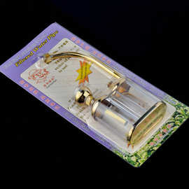 318黄铜水烟斗男士复古双层过滤烟袋锅两用水烟壶有机玻璃烟丝草