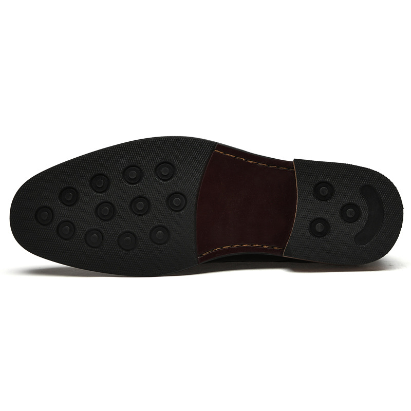 2023 Luxury Men's Business with Cowhide Soft Leather Top Layer, Breathable and Comfortable Wood Root Bloc British Shoes_voghion.com