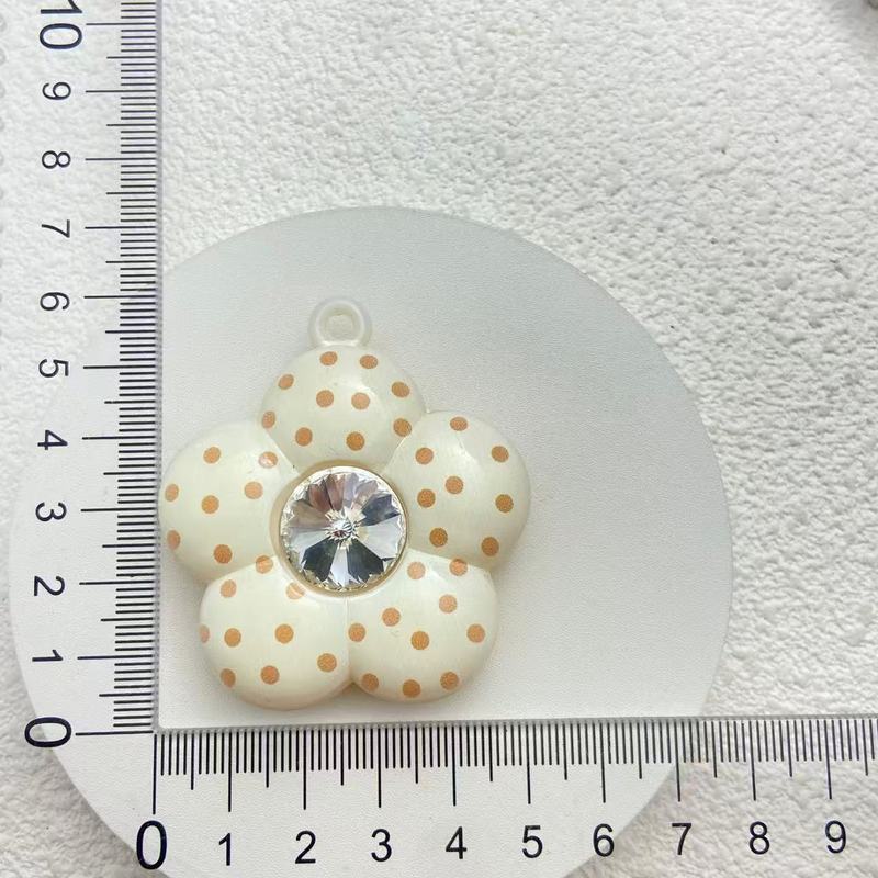 新款甜美蝴蝶结树脂吊孔挂件diy饰品配件大号领结格子爱心配吊件|undefined