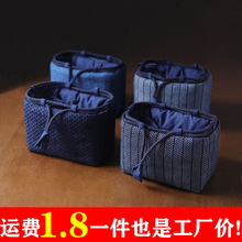 棉麻一壶二杯收纳袋便携式旅行茶具外出携带包茶杯袋子茶壶袋加厚