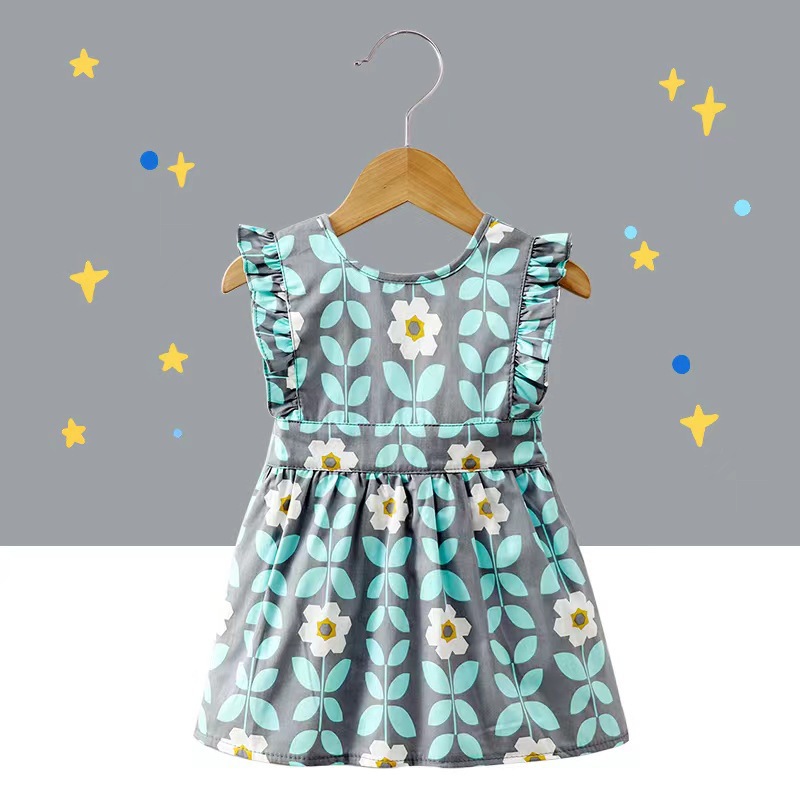 2261 princess dress small blue flower