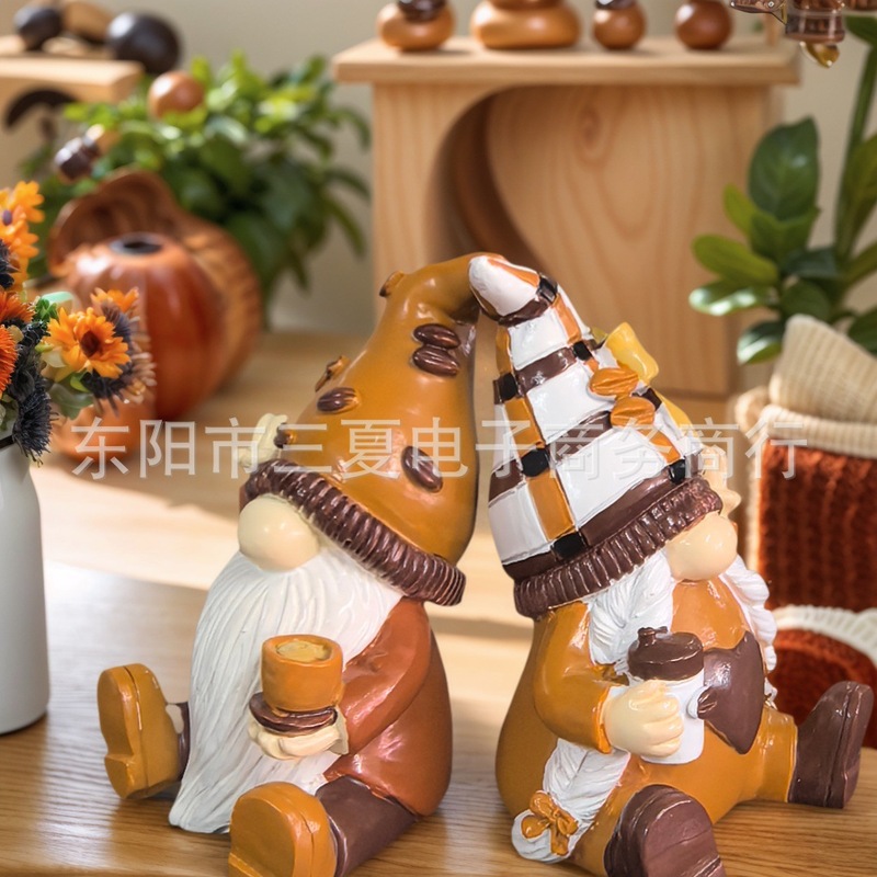 クロスボーダーバレンタインデーギフトコーヒーダブルノームクリスマス樹脂工芸品装飾品家の装飾デスクトップ|undefined