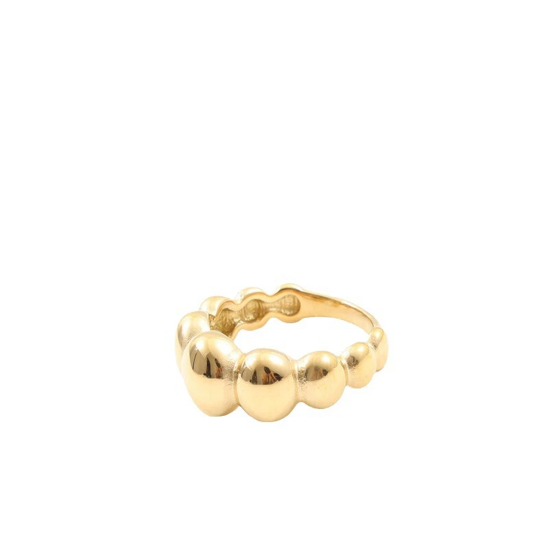 Ring stainless steel, 750 sample gold