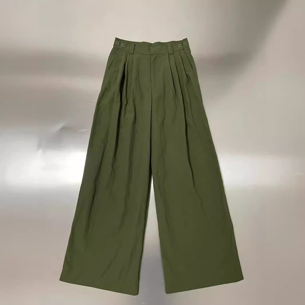 2024新款排扣工装裤（腰部可调节中高低腰）军绿包时尚气质小众潮