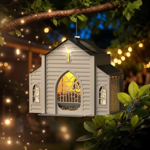 �羳�¿� Church-Shaped Metal Solar Bird Feeder�������ι�B��