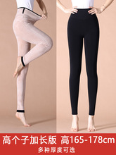 高个子加长保暖裤女加厚加绒棉裤外穿薄高腰学生一体绒打底裤冬季