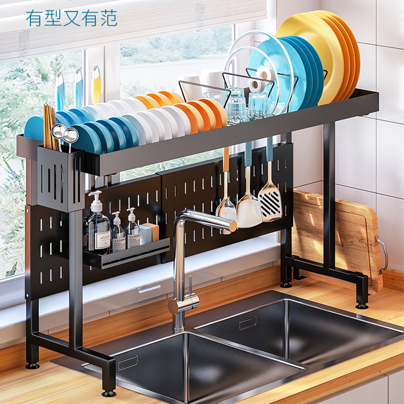 Stainless steel kitchen rack telescopic sink sink dish rack drain dish rack dish rack kitchen utensils storage rack