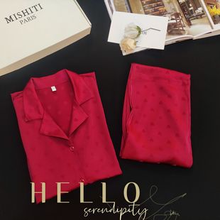 2025 New Men's and Women's Wedding Pajamas Couples Red New Year's Animal Year High-End Suits Home Clothes Foreign Trade Wholesale