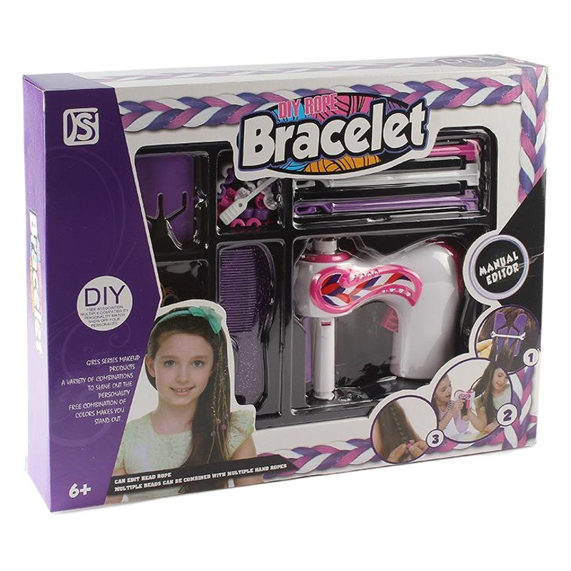 Fabricantes suministro de trenzas eléctrico de tres hilos Dispositivo de trenzado de cabello bricolaje máquina de perforación de uñas mágica maquillaje accesorios para el cabello Juguetes