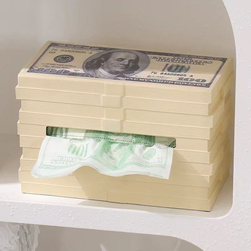 ドルティッシュボックスクリエイティブホームデスクトップドルティッシュ収納ボックス装飾装飾品シンプルな芸術的なティッシュボックス|undefined