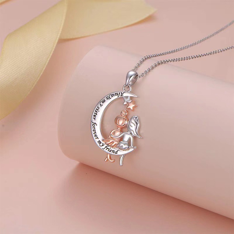 Colares de amizade para mulher estilo europeu com gravação_voghion.com