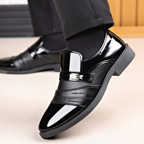[Large Size] New men's leather shoes, business casual soft leather shoes, non-slip soft sole, Southeast Asian dad shoes