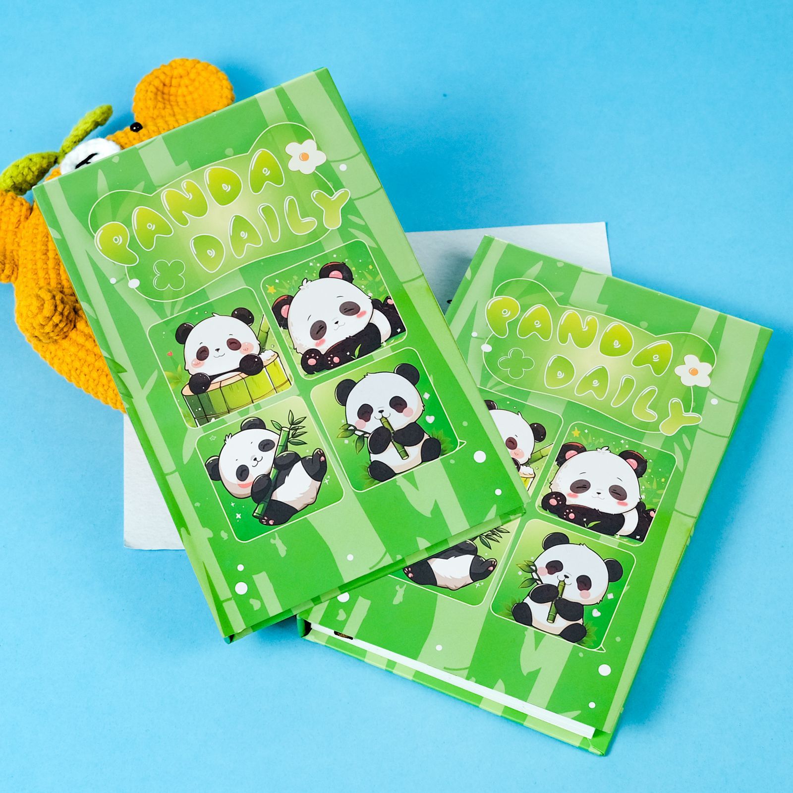 Cute Panda Daily Grid Notebook Portable Four Grid Record Book_voghion.com