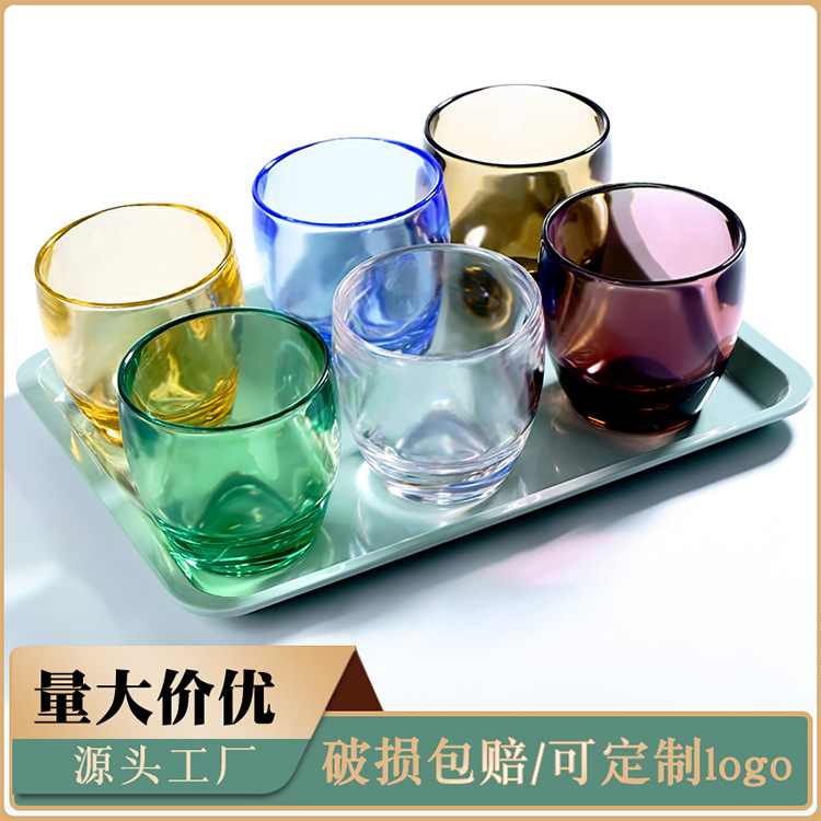 Taza de té de acrílico comercial taza de té resistente a la gota alta temperatura resistente bebida taza de jugo PC leche taza de té restaurante