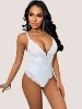 Lace white shapewear, V-neckline