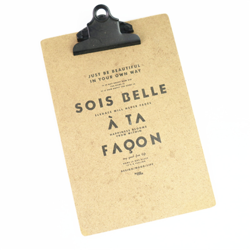 木製書類挟みアクリルファイル会議記録縦挟みタブレットパッド契約書類伝票試巻挟み