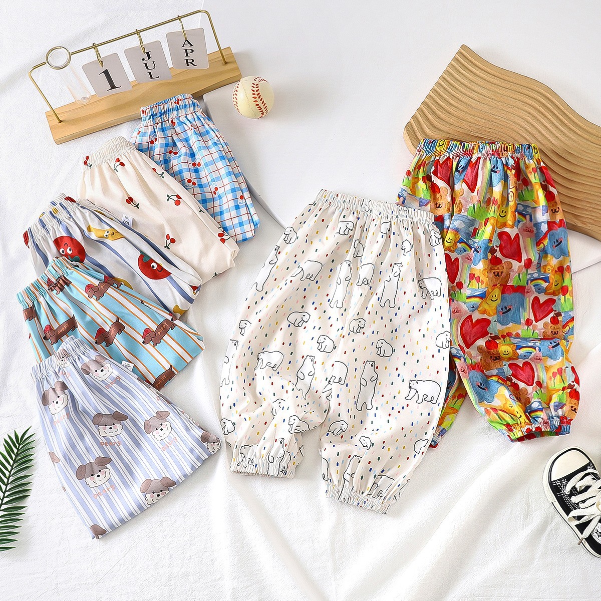 2025 New Summer Kidsren's Korean Style Anti-Mosquito Pants for Boys and Girls, Casual Pants for Small and Medium-Sized Kidsren, Sports Pants for Kidsren