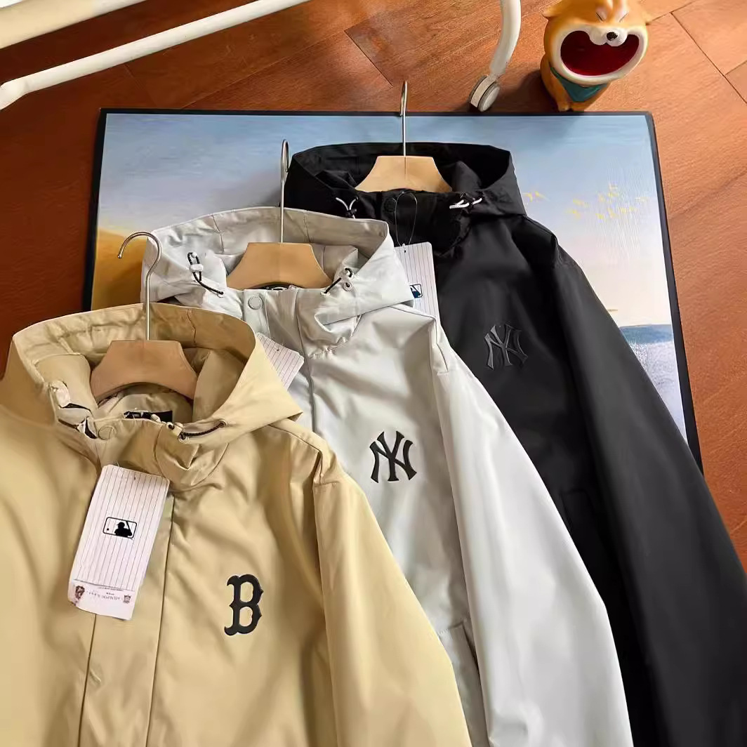 (2개) MLB 24 이른 봄 새 충전 코트 남성과 여성 애호가 후드 재킷 코트 세대
