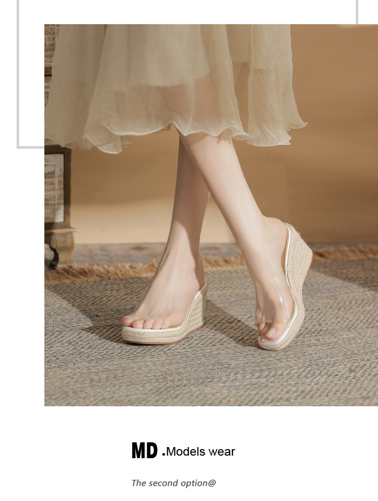 Sandal cao gót nữ đế xuồng bít mũi hở ngón, gót 9 cm, phong cách mới 2026 — màu trắng chi tiết 12