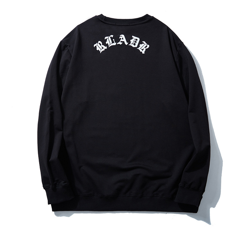 Men's Clothing Fashion brand plus size men's clothing autumn letter personalized printing bottom men's plus size loose sweatshirt_voghion.com