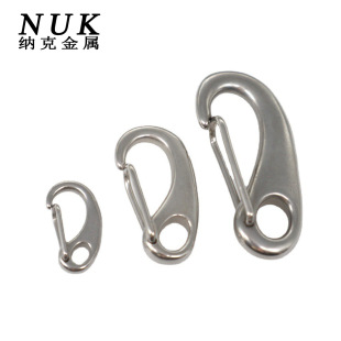 304/316 stainless steel 50mm egg shaped hook/egg shaped spring hook/high strength safety carabiner spring hook