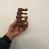 Golden silk green sandalwood caterpillar massage comb