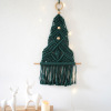 Brand Scandinavian woven green Christmas pendant handmade, Nordic style, boho style