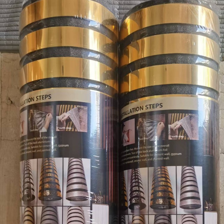 Cross-Border Export Wallpaper Stickers 3D Stereo Water Ripple Mirror Grille Wall Stickers Thickeneded 5mm Decorative Wall Stickers