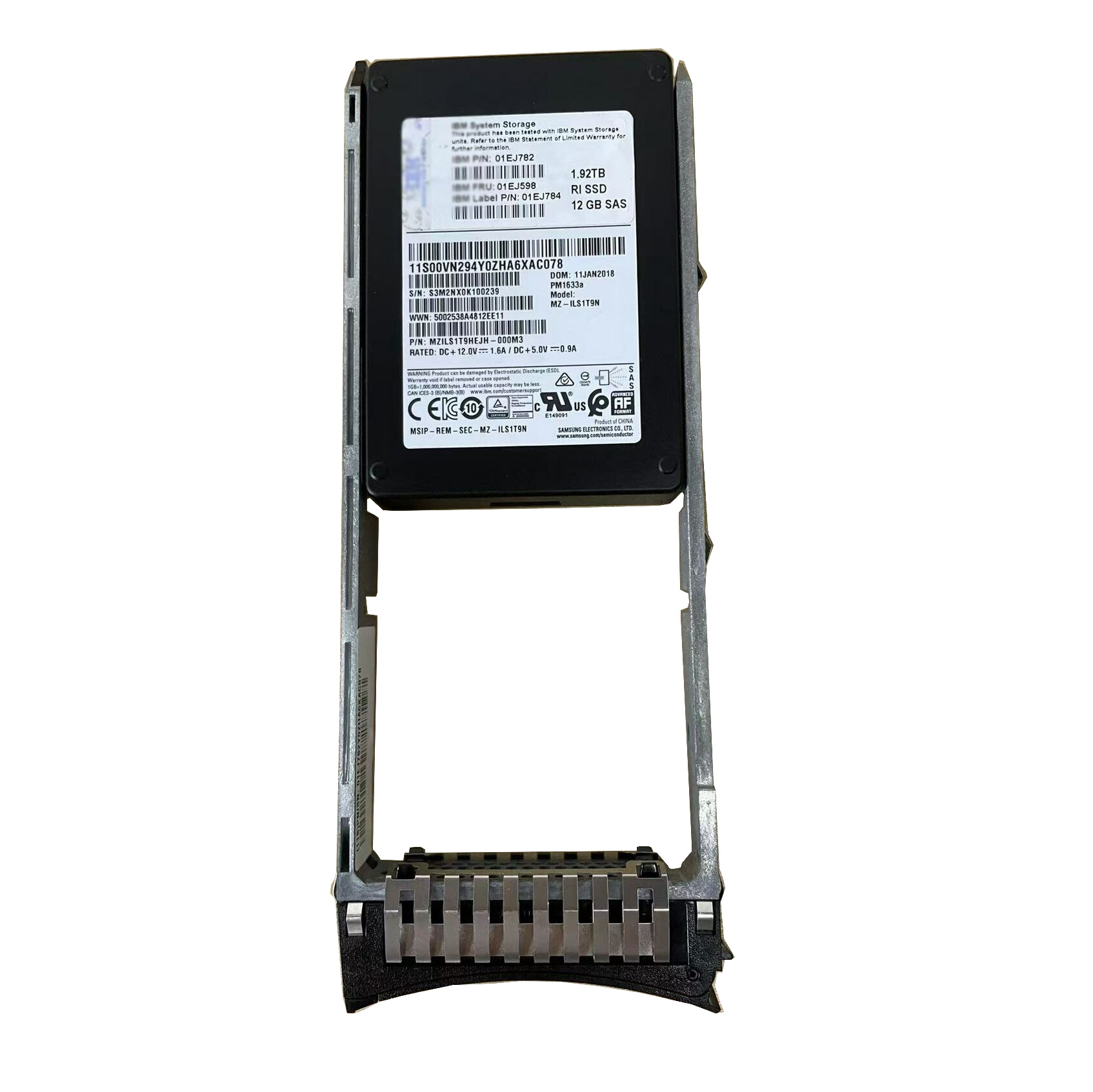 01Ej807 1.92Tb New Ibx Sas 12Gb Sff 2.5inch Ssd