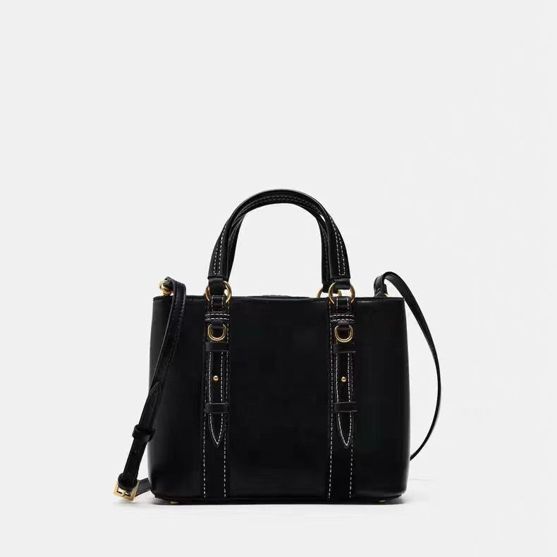 Women's Bag 2026 New Model Black Mini City Handbag Crossbody Bag Versatile Bucket Bag Double Compartment Killer Bag Women's Bag 2026 New Model Black Mini City Handbag Crossbody Bag Versatile Bucket Bag Double Compartment Killer Bag