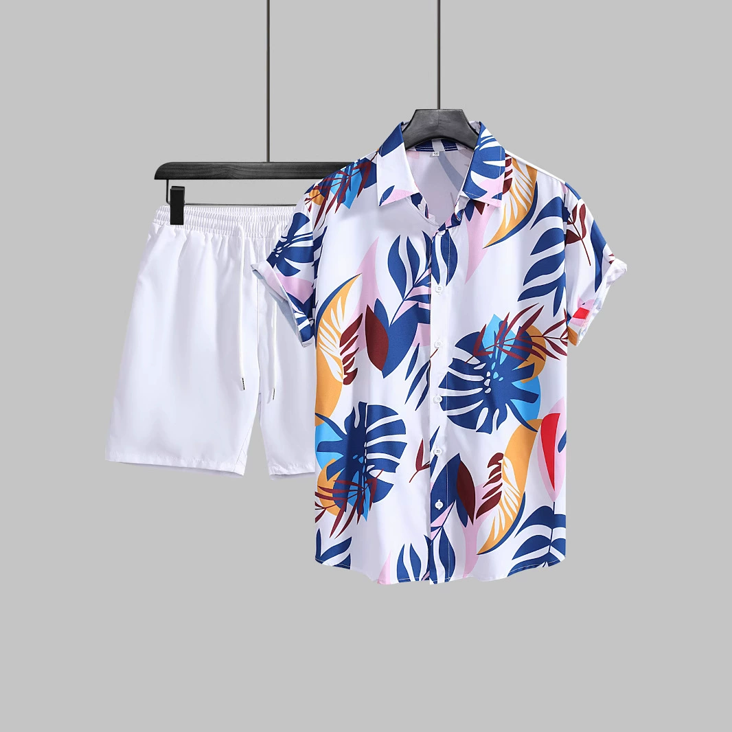 Оптовая продажа мужских рубашек для пляжа с новым дизайном, принтом, драпировкой и универсальным кроем для международного рынка