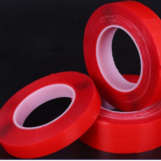 红膜强力双面胶高粘度透明纳米胶带双面贴固定墙面汽车专用无痕防