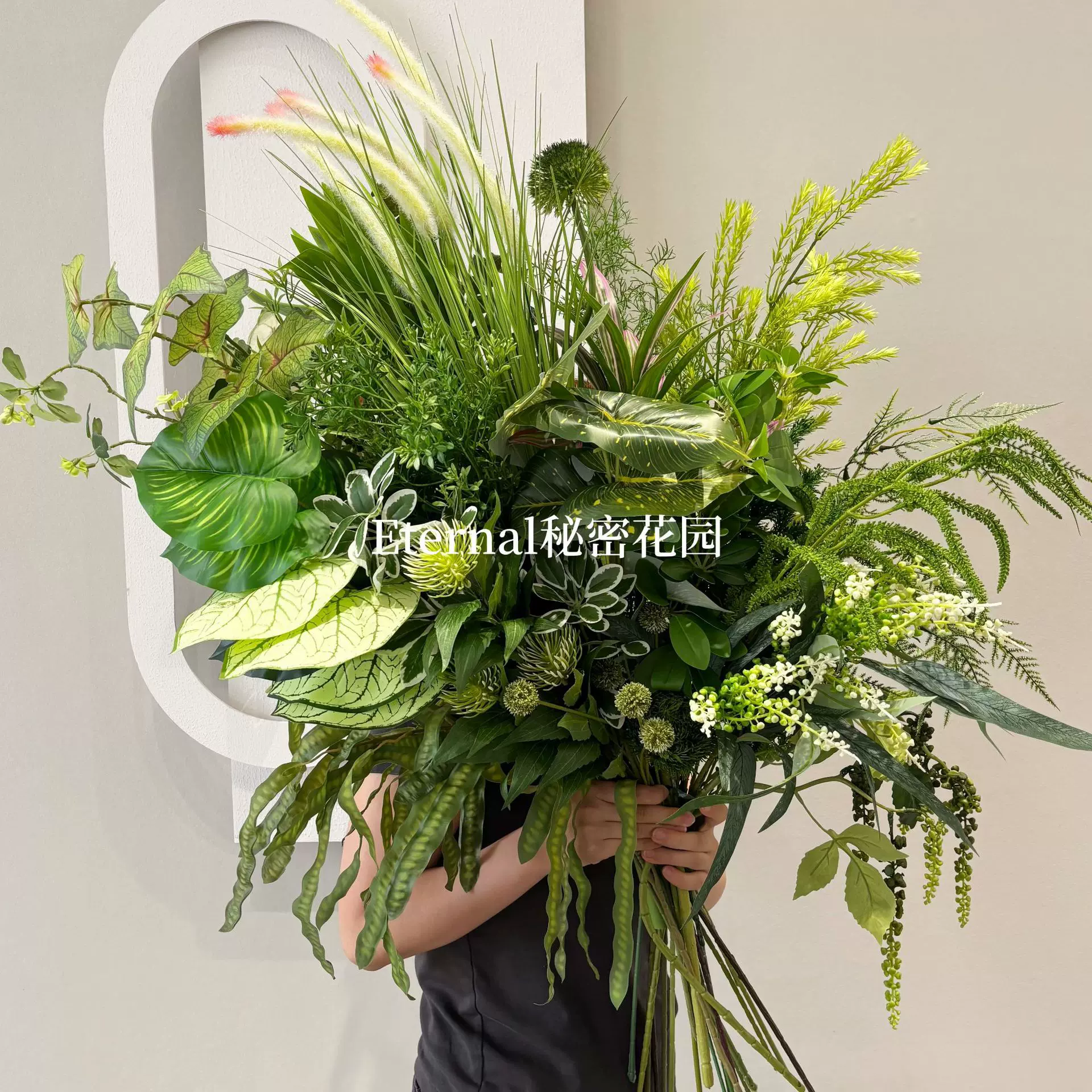 绿色仿真植物森系仿真花绿色花韩系绿植仿真蕨类婚礼装饰植被造景